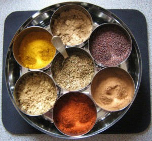 Ayurvedic spice tin.